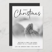 ModernDreamy gradient Eerste Kerstmis Aangepaste f Feestdagenkaart (Voorkant / Achterkant)