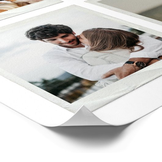 Moderne 10e Jubileum Custom Photo Collage Poster (Hoek)