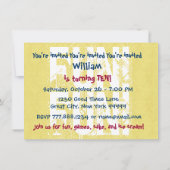 Moderne 10e verjaardag Blue Pattern for Boy Kaart (Achterkant)