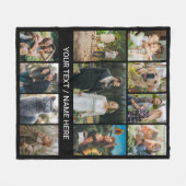 Moderne 11 Multi Fotocollage Keepsake Fleece Deken (Voorkant (Horizontaal))