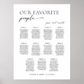 Moderne 11 Tables Bienvenue Tableau de sièges (Devant)