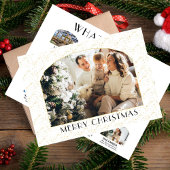 Moderne 12 foto Jaar-in-Review kerst Kaart
