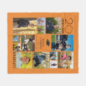 Moderne 13 Fotocollage Klasse Jaar Aangepaste kleu Fleece Deken (Voorkant (Horizontaal))