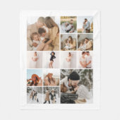 Moderne 14 fotocollage fleece deken (Voorkant)