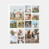 Moderne 14 fotocollage fleece deken (Voorkant)