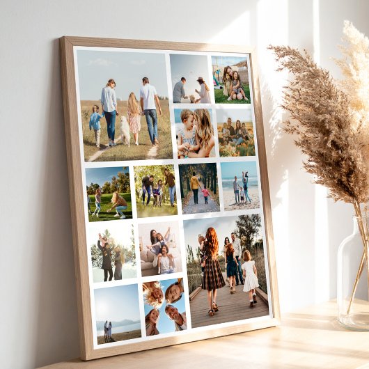 Moderne 14 fotocollage poster