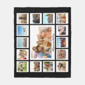 Moderne 15 fotocollage fleece deken (Voorkant)