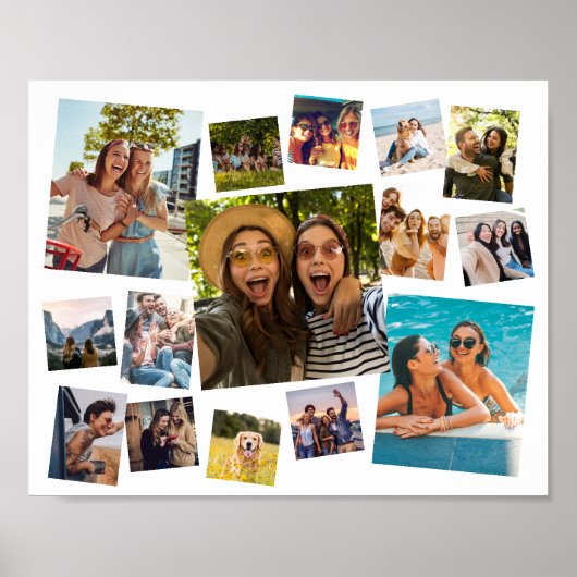 Moderne 15 fotocollage poster (Voorkant)