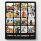 Moderne 16 foto collage met citaat fotoplaat (Voorkant)