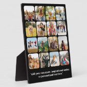 Moderne 16 foto collage met citaat fotoplaat (Zijkant)