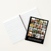 Moderne 16 foto collage met citaat notitieboek (Binnen)