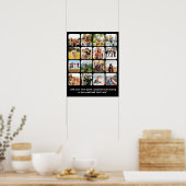 Moderne 16 fotocollage met citaat poster (Keuken)