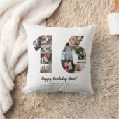 Moderne 16e nummer fotocollage aangepaste groet kussen (Deken)