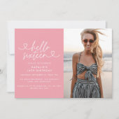 Moderne 16e verjaardag eenvoudig stijlvol elegant  (Voorkant)