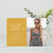 Moderne 16e verjaardag eenvoudig stijlvol elegant  (Staand voorkant)