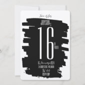 Moderne 16e verjaardagsfeestje uitnodigen kaart (Voorkant)