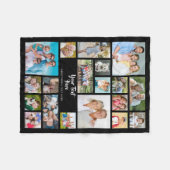 Moderne 19 Aangepaste kleuren voor foto-Collage Fleece Deken (Voorkant (Horizontaal))
