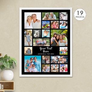 Moderne 19 Foto Collage Aangepaste Kleur Persoonli Poster