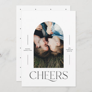 Moderne 1 foto-typografie zwart-wit Kerstmis