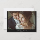 Moderne, 1 photo, écriture, mariage" Merci " (Devant)