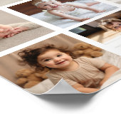 Moderne 1e Verjaardagsfoto Milestone Poster (Hoek)