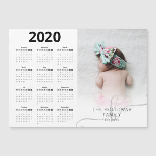 Moderne 2020-kalender foto-serie typografie