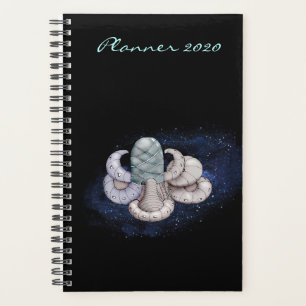 Moderne 2020 Planner Black Space Objet Art