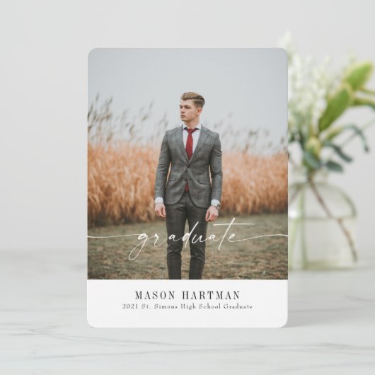 Moderne 2021 Faire-part de diplôme (Debout devant)