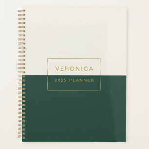 Moderne 2022 Green Monthly/Weekly Planner