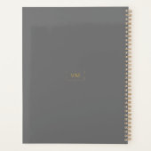 Moderne 2022 Gris Planificateur mensuel/hebdomadai (Dos)