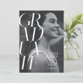 Moderne 2024 College Photo Graduation Faire-part (Debout devant)