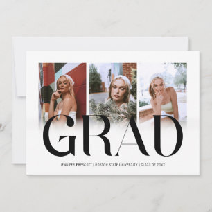 Moderne 2024 Photo Collage Faire-part de graduatio