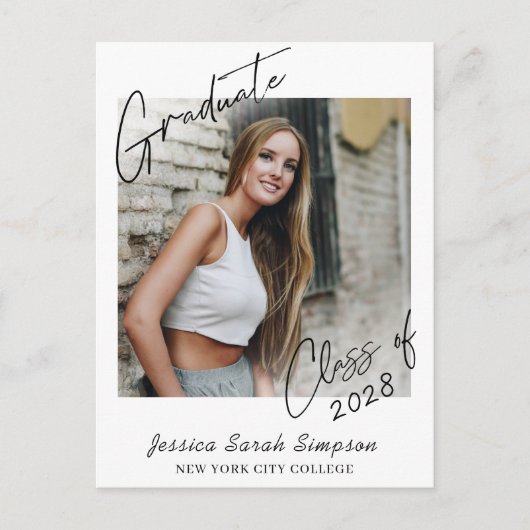 Moderne 2024 PHOTO Graduation Party Invitation Gra (Devant)