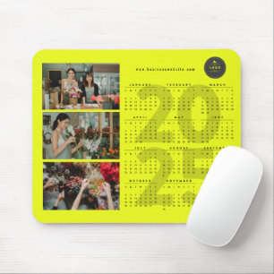 Moderne 2025 Kalender Nieuwjaar Minimalist 3 Foto Muismat