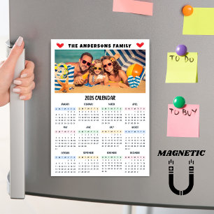 Moderne 2026 kalender aangepaste foto collage magn