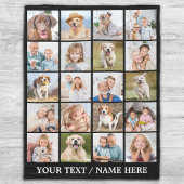 Moderne 20-foto-Collage, speciaal gepersonaliseerd Fleece Deken