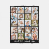 Moderne 20-foto-Collage, speciaal gepersonaliseerd Fleece Deken (Voorkant)