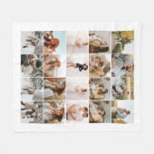 Moderne 20 fotocollage fleece deken (Voorkant (Horizontaal))