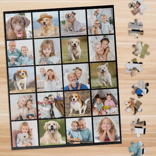 Moderne 20 Fotocollage Gepersonaliseerde 520 stuk Legpuzzel
