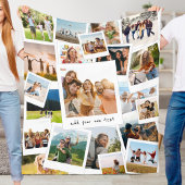 Moderne 21 Afbeelding plakboek fotocollage Fleece Deken