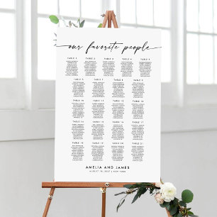 Moderne 21 Tafels Onze Favoriete Mensen Stoelenkaa Poster