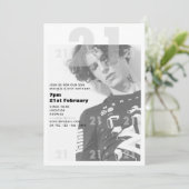 Moderne 21e anniversaire GARÇON Invitation de la f (Debout devant)