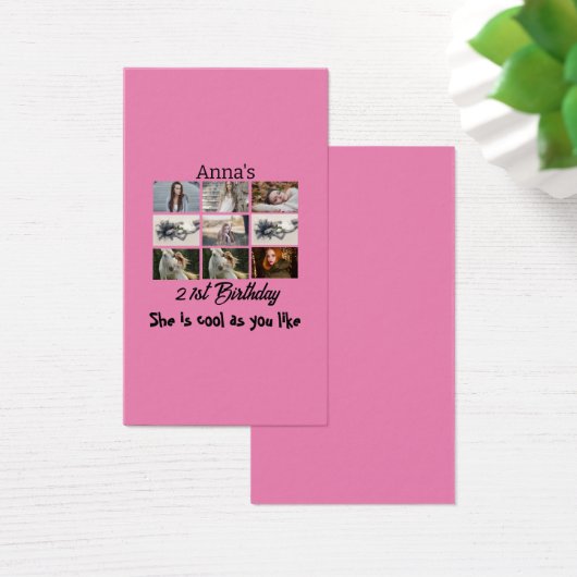 Moderne 21e anniversaire personnalisé 9 Photo Coll (Bureau)