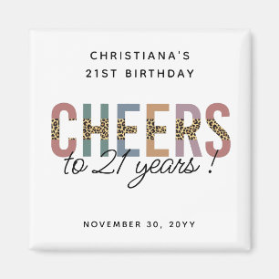 Moderne 21ste verjaardag van de Leopard van de Par Magneet