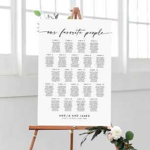 Moderne 22 Tafels Onze Favoriete Personen Zitplaat Poster