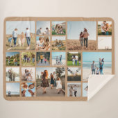 Moderne 23 fotocollage sherpa deken (Voorkant (horizontaal))
