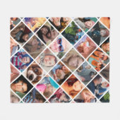 Moderne 24-fotocollage fleece deken (Voorkant (Horizontaal))