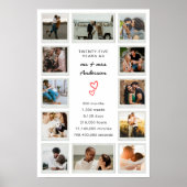 Moderne 25e Jubileum Custom Photo Collage Poster (Voorkant)