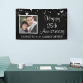 Moderne 25e Jubileum Foto: Black Silver Stars Spandoek (Beurs)