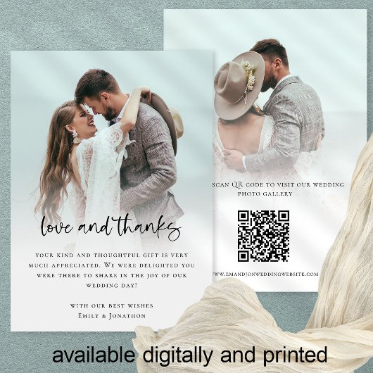 Moderne 2 Bedankt van de Liefde van het Manuscript Kaart